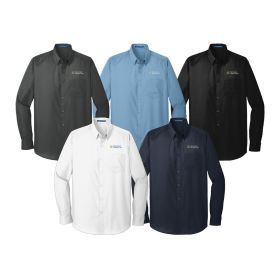 Men's Long Sleeve Carefree Poplin Shirt. W100 