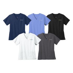 Ladies' WorkFlex V-Neck Scrub Top. WW4560