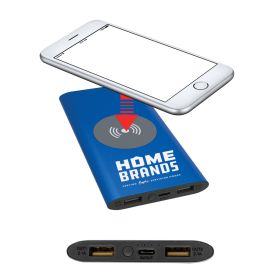 Home Brands - 8000MAH Power Bank & Wireless Charger with USB-C Cord. PWR803C-BLUE