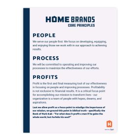 Home Brands - Core Principles Poster 18x24 (Sold Individually).