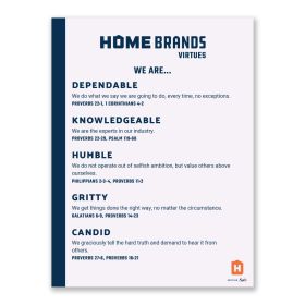 Home Brands - Virtues Poster 18x24 (Sold Individually).