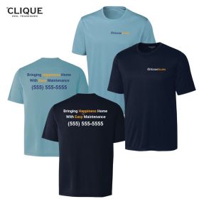 Field Techs - Clique Spin Eco Performance Jersey Short Sleeve Mens Tee. MQK00076 - DF/LC/FB