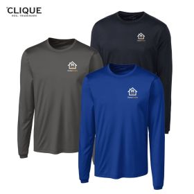 ALT LOGO - Clique Spin Eco Performance Jersey Long Sleeve Mens Tee. MQK00078 - DF/LC/FB