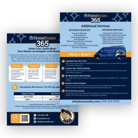 HomeSmiles365 - Flyers 2 Sided,  8.5 x 11. (Min 100)