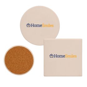 4" Absorbent Coasters in Round or Square (LOTS OF 6). 1594/1593