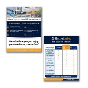 Real Estate Leave Behind Services Recap Flyers 2 Sided,  8.5 x 11 (Min 100)