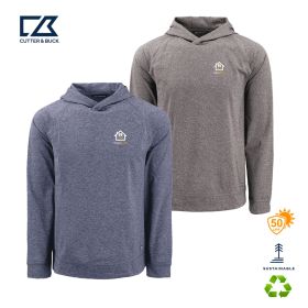 ALT LOGO - Cutter & Buck Adapt Knit Recycled Mens Heathered Hooded Pullover. MCK01341 - DF/LC
