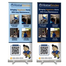 HomeSmiles Standard Retractable Banner. 33 X 78