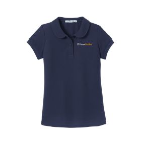 Girls Silk Touch Peter Pan Collar Polo. YG503 DF/LC