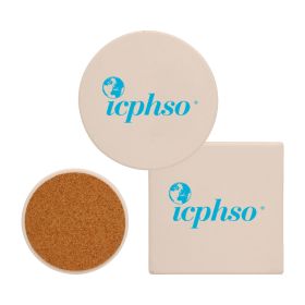 4" Absorbent Coasters in Round or Square (LOTS OF 6). 1594/1593