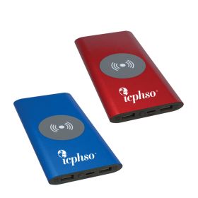 8000MAH Power Bank & Wireless Charger with USB-C Cord. PWR801C