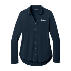 Ladies' Luxe Knit Button Tunic. LK5602