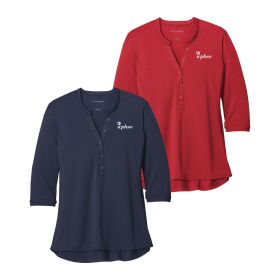 Ladies' UV Choice Pique Henley. LK750