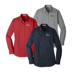 Ladies' Long Sleeve Poplin Shirt. LW100
