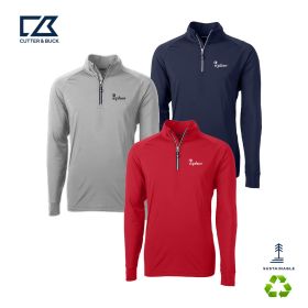 Cutter & Buck Adapt Eco Knit Stretch Recycled Mens Quarter Zip Pullover. MCK01143