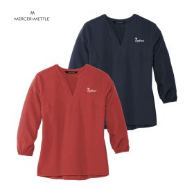 MERCER+METTLE&trade; Ladies' Stretch Crepe 3/4-Sleeve Blouse. MM2011