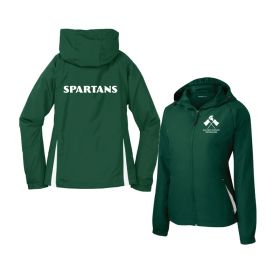 Ladies' Colorblock Hooded Raglan Jacket. LST76 - DF/LC/FB