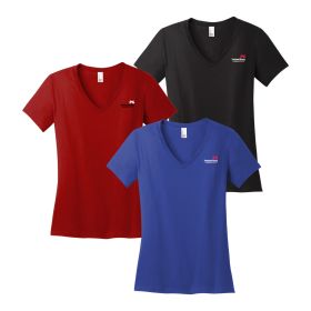 Ladies' V-Neck Tee. DM1170L