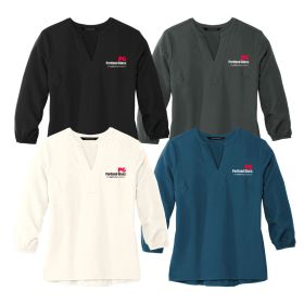 MERCER+METTLE&trade; Ladies' Stretch Crepe 3/4-Sleeve Blouse. MM2011