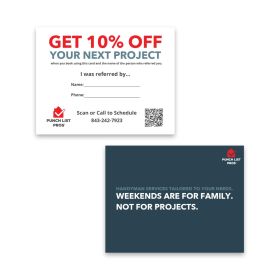 Punch List Pros Referral Cards (Lots of 500)