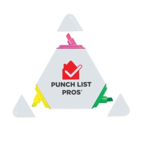 Punch List Pros - The Triple-Header Highlighter (LOT OF 24). 333-TRIPLEHEADER-WHITE