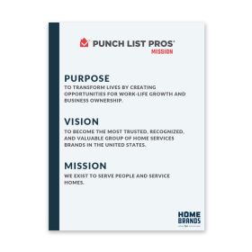 Punch List Pros - Mission Poster 18x24 (Sold Individually).