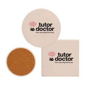 4" Extra Absorbent Coasters in Round or Square (LOTS OF 6). 1594/1593