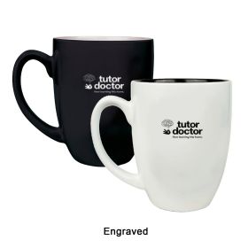 ENGRAVED 16 oz. Ceramic Bistro LazerMug (LOTS OF 4). LMG6