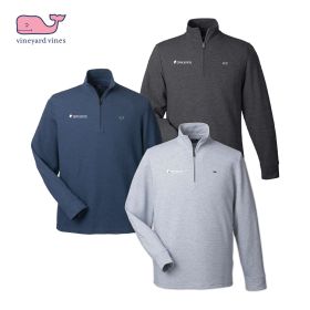 Vineyard vines Men's Saltwater 1/4-Zip Pullover. K002708 EMB/RC