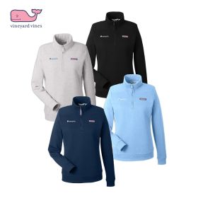 Vineyard vines Women's Collegiate Shep 1/4-Zip Sweatshirt. K002795 EMB/RC