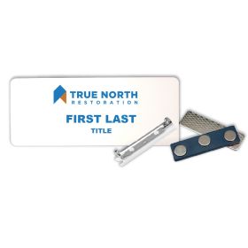 Name Badge 1.5 x 3.5 With Magentic Backing
