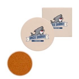 4" Absorbent Coasters in Round or Square (LOTS OF 6). 1594/1593