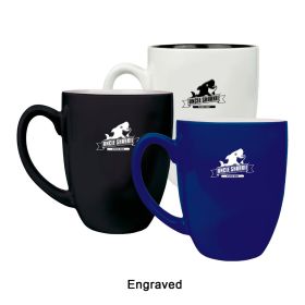 ENGRAVED 16 oz. Ceramic Bistro LazerMug (LOTS OF 4). LMG6