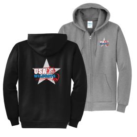 Full-Zip Hooded Sweatshirt. PC78ZH - DF/LC/FB