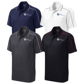 Men's Micropique Wicking Piped Polo. ST653