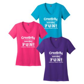 CREATIVITY - Ladies' V-Neck Tee. DM1170L - DF/FF