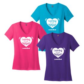 HEARTBEAT- Women's V-Neck Tee. DM1170L - DF/FF