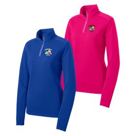 CWS -  Ladies Textured 1/4-Zip Pullover.  LST860