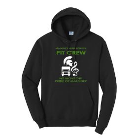 MALONEY PIT CREW - Black Pullover Hooded Sweatshirt. PC78H - DF/FF