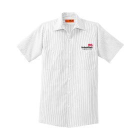 Red Kap&reg; Short Sleeve Striped Industrial Work Shirt. CS20