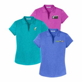 Ladies' Trace Heather Polo. L576 - EMB/LC