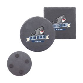 4" Slate Coasters in Round or Square (LOTS OF 6). 1545/1544-Slate