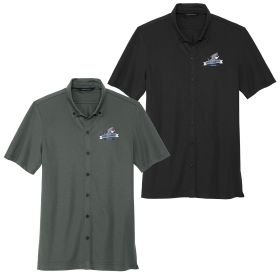 Mercer+Mettle&trade; Stretch Pique Full-Button Polo. MM1006