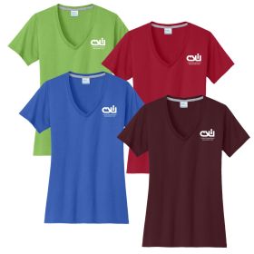 Ladie's Performance Blend V-Neck Tee. LPC381V