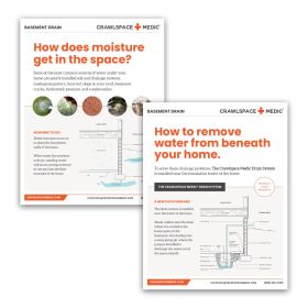 Crawlspace Medic - Basement Drain & Sump Pump Flyer (Lots of 100). 