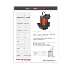 Crawlspace Medic - Liberty Pump Model 237 Flyer (Lots of 100)