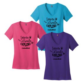 INSPIRE- Women's V-Neck Tee. DM1170L - DF/FF