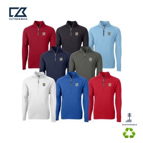 Cutter & Buck Adapt Eco Knit Stretch Recycled Men's Quarter Zip Pullover. MCK01143