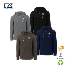 Cutter & Buck Roam Eco Half Zip Recycled Mens Hooded Pullover. MCK01279