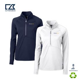 Cutter & Buck Adapt Eco Knit Stretch Recycled Women's Half Zip Pullover. LCK00128 - DF/LC